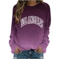 thumbnail image 2 of CLOISE Sweatshirt Womens With Words Pullover Sweatshirts Crew Neck Long Sleeve Hoodies Shirts Purple Raglan Basic Tees Fall Comfy Preppy Outfits L, 2 of 4