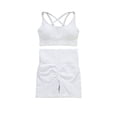 thumbnail image 1 of Conjuntos deportivos de Yoga para mujer, chándal de 2 piezas, Sujetador deportivo, Leggings de cintura alta, pantalones cortos de gimnasio, ropa de entrenamiento, 1 of 4