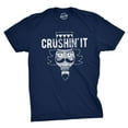 thumbnail image 1 of Mens Crushin It T Shirt Funny Christmas Nutcracker Tee (Navy) - 3XL, 1 of 4