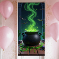 thumbnail image 3 of Green Smoke Halloween Cauldron Banner Spooky Spider Potion for Halloween Party Haunted House Decoration, 3 of 9