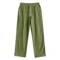 thumbnail image 7 of Afelkas Men's Relaxed Fit Casual Pants Drawstring Waist Lightweight Trousers for Daily Workwear and Easy Casual Weekend Outings Army Green,M, 7 of 7