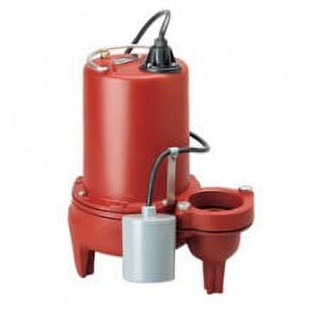 Liberty LEH102A2-2, LEH100 Series, Automatic Submersible Sewage Pump with Wide Angle Float Switch, 1 HP, 230 Volts, 1 Phase, 2" Flanged Discharge, 197 GPM Max, 53 ft Max Head, 25 ft Cord