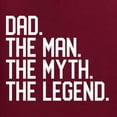 thumbnail image 5 of Wild Bobby, Dad The Man The Myth The Legend Father's Day Unisex Crewneck Sweatshirt, Maroon, 3X-Large, 5 of 6