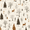 Beige Christmas Forest, variant on FORMRS Boys Rash Guard with Short Sleeves UPF 50+ Swim Shirts Sizes 3-12T, Playful Forest