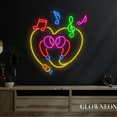 thumbnail image 2 of Glowneon Headphone Musical Note Neon Sign, Music Shop Wall Led Light, 2 of 5