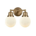 thumbnail image 5 of Innovations Lighting  Aditi Beacon - 2 Light 14" Bath Vanity Light Seedy/Brushed Brass Finish, 5 of 5