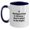 White/Navy, variant on Backpacking Humor Gifts from Friends for Birthday, Two Tone Coffee Mug - If Backpacking Is Wrong. I Don't Want To Be Right.