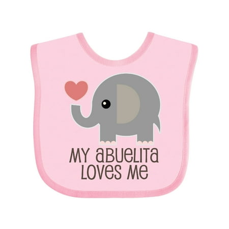 

Inktastic My Abuelita Loves Me Grandchild Gift Gift Baby Boy or Baby Girl Bib