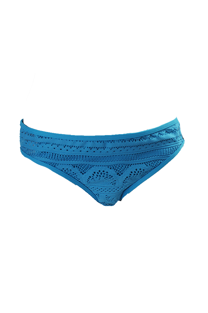 Kenneth Cole Reaction Blue Crochet Hipster Bikini Bottom L