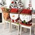 thumbnail image 3 of Naiovety Funda de silla de Navidad para muñecas en 3D, alce de dibujos animados, sala de estar, comedor, cocina, muebles de lana, protección, Kits de decoración para fiestas Muñeco de nieve, 3 of 6