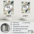 thumbnail image 4 of Designart "Harmonious Teal And Grey Marble Essence" Abstract Mirror Wall Decor - Glam Teal Marble Large Printed Mirror Wall Decor For Bedroom - 40" x 30" Inch, 4 of 5