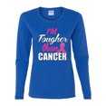 thumbnail image 2 of I'm Tougher Than Cancer Womens Graphic Long Sleeve T-Shirt, Royal, Small, 2 of 3