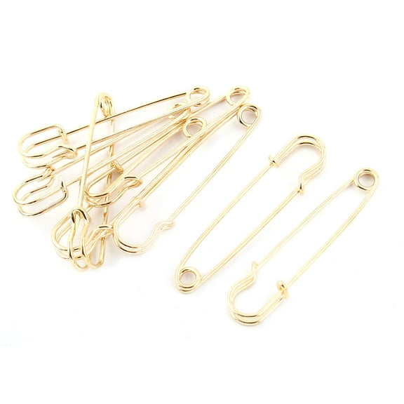 Blankets Skirts Crafts Fastening  Pins Brooches Gold Tone 5.3cm Long 8pcs