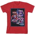 thumbnail image 4 of Bioworld Five Nights at Freddy's Fun Time Characters Youth Red Short Sleeve Tee-XL, 4 of 7