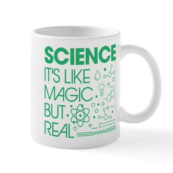 CafePress - Science Like Magic But Real Mugs - 11 oz Ceramic Mug - Novelty Coffee Tea Cup