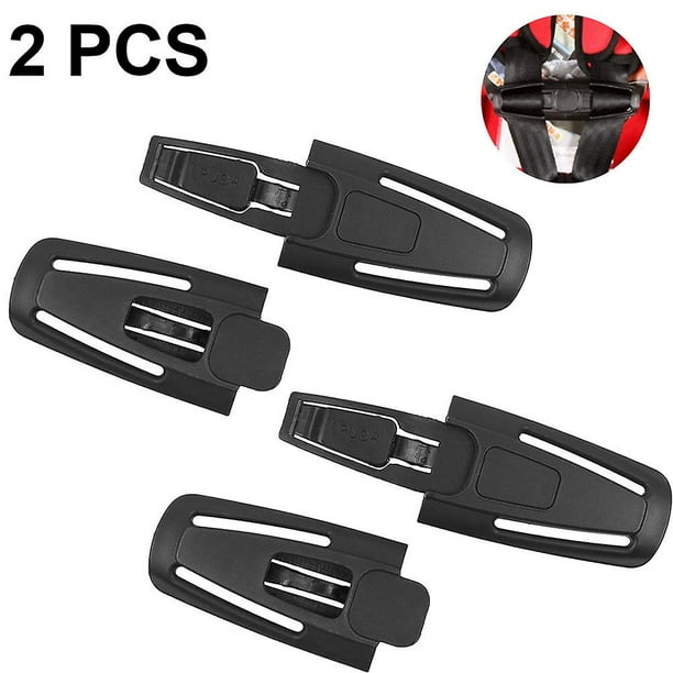Paquete de 2 hebillas de clip para arnés de pecho de asiento de coche, hebilla de clip para cinturón de seguridad de asiento de coche, reemplazo universal para bebés y niños, protector ajustable