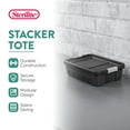 thumbnail image 2 of Sterilite 6-Pack 10 Gallon Stacker Tote, Rugged Plastic Storage Bins, Black, 2 of 11