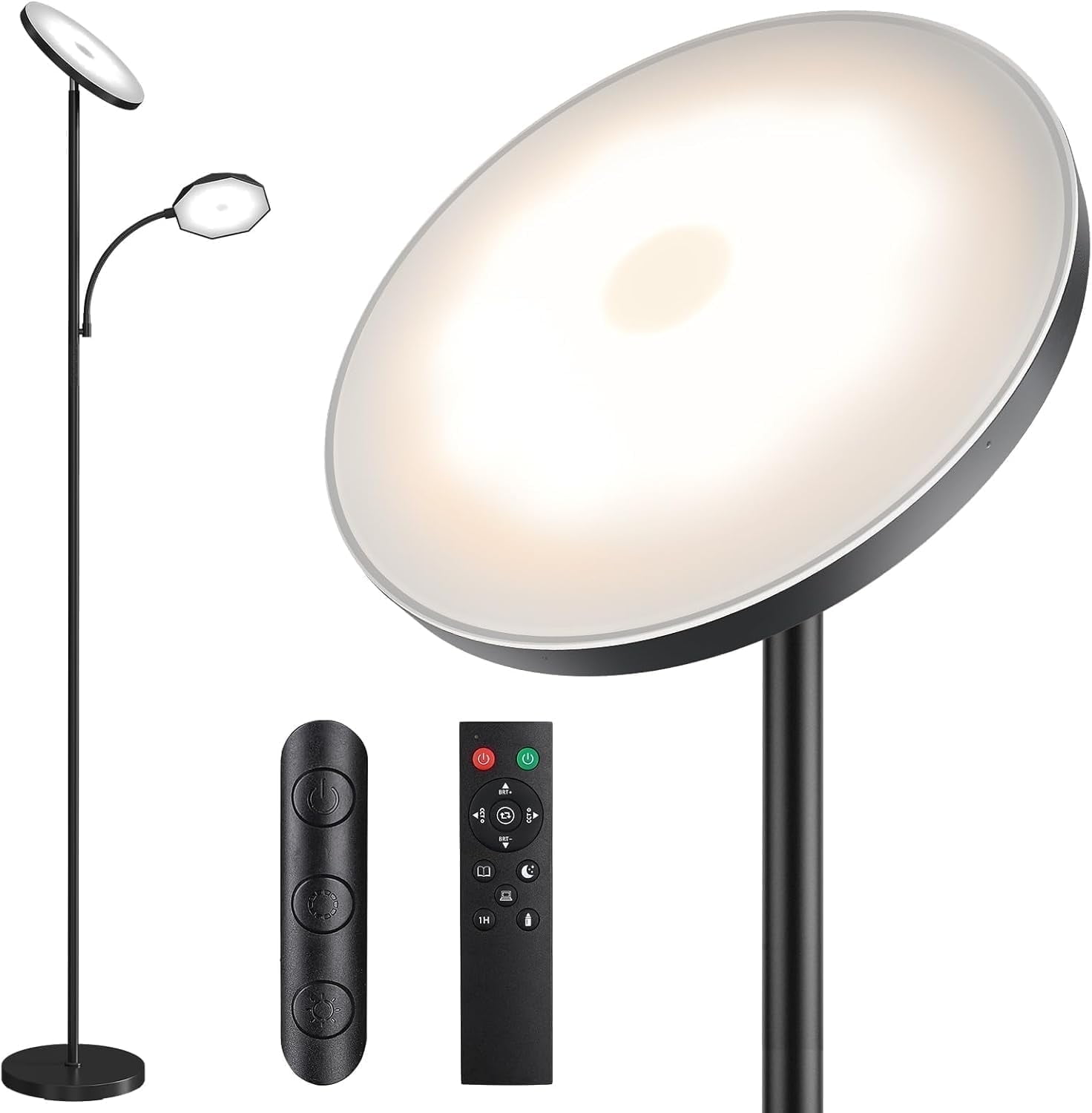 SUNMORY Floor lamps for Living Room, 48W/4200LM Super Bright LED Floor Lamp with Remote Control, 69'' Tall Standing Lamp with Stepless Dimmable, Modern Torchere Reading Lamp for Bedroom, Office