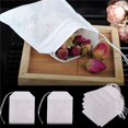 thumbnail image 4 of 100pcs Empty Teabags String Heat Seal Filter Paper Herb Loose Tea Bag 5.5 x 7cm, 4 of 5