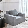 thumbnail image 6 of Modern Square Sofa with a Cushion, Single Foam Couch with Pillow, Bean Bag Chairs for Adults, Large Bean Bag Sofa for Living Room/Bedroom/Gaming Room, Plain Grey, 6 of 9