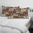 thumbnail image 4 of Country Patch Plaid Throw Pillow Covers, Brown Farmhouse Retro Bear Deer Cabin Soft Breathable Pillow Cases with Invisible Zipper for Sleeping, Small Pillowcases for Couch Bed Sofa Chair 16x24 Inches, 4 of 9