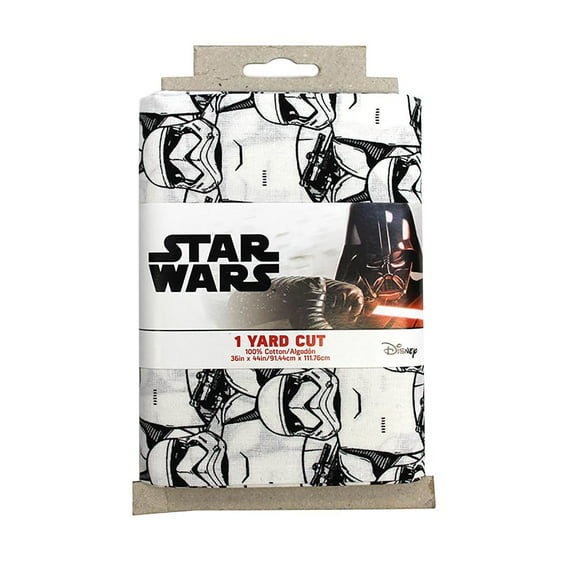 Eugene Textiles Star Wars Stormtroopers 100% Cotton Pre-Cut Sewing Fabric, 36" x 44" (1 Yard) White