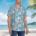thumbnail image 6 of Uemuo Cute Dog Printed Regular Fit Short Sleeve Casual Hawaiian Shirt for Men,Aloha shirt,Tropical shirt,Floral print shirt,Vacation Beach shirt-Large, 6 of 9