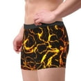 thumbnail image 2 of Pofeuu Orange Lightning Print Men’s Boxer Briefs, Moisture-Wicking Underwear, Regular,Trunk-Small, 2 of 5