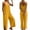 Yellow, variant on Women's Jumpsuit, Cotton Linen Sleeveless Overalls with Spaghetti Strap and Pocket, Casual Summer Romper and Beach Cover Up-Beige