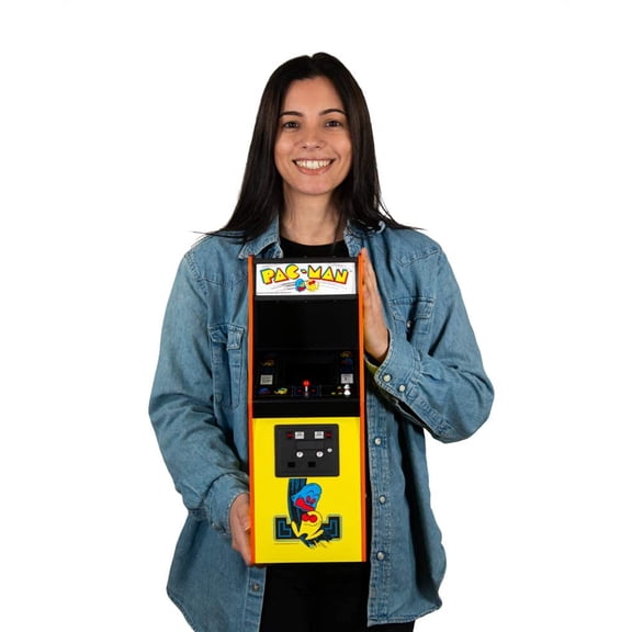 Open Box Official Pac-Man ¼ Scale Replica Arcade Cabinet (17 inches tall)