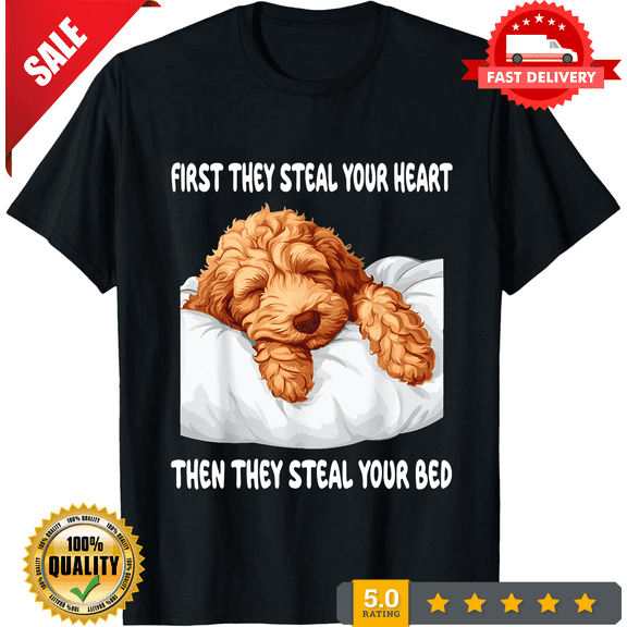 Goldendoodle Sleeping Pajamas Nightgown T-Shirt, CROWD FAVORIT-TH70194
