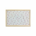 thumbnail image 1 of Grey and White Wall Art with Frame, Isolated Scattered Little Ladybugs and Dots on Oblique Striped Background, Printed Fabric Poster for Bathroom Living Room, 35" x 23", Dark Pink, by Ambesonne, 1 of 2