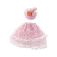 thumbnail image 2 of AZXY Cute & Durable Easter Porch Goose Outfit for 23" Cement Concrete Statue, Pink Tulle Bunny Skirt with Plush Bunny Hat, Front Porch Goose Clothes for Outdoor Patio Lawn Garden Decor, 2 of 7
