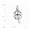 thumbnail image 3 of 10k White Gold Solid Open 4-Leaf Clover (10x20mm) Pendant / Charm, 3 of 3