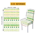 thumbnail image 7 of TSOVTHRID Cute Shamrock Bowknot Stripe Print 5 Pcs Dining Chair Covers and Tablecloth Set, Stain Resistant Table Cloth Dining Chair Slipcovers for Holiday Festival St. Patrick's Day Decoration, 7 of 7
