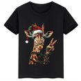 thumbnail image 3 of Ropa infantil con estampado de jirafa, camiseta de algodón de manga corta con dibujos animados para niños y niñas, camisetas deportivas de verano, 3 of 5