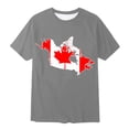 thumbnail image 5 of Chandail de la Fête du Canada Filles Imprimé Graphique Drapeau Canadien Col Rond Manches Courtes Blouse Garçons Imprimé Drapeau de la Fête du Canada Coupe Régulière Garçons Haut à Imprimé Feuille d'Érable Drapeau, 5 of 5