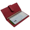 Real Leather Checkbook Cover RFID Wallets For Women Duplicate Check