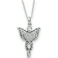 thumbnail image 1 of Sterling Silver Cz Antiqued Angel Of Blessing 18In Necklace Made In China qsx165, 1 of 4