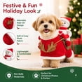thumbnail image 5 of Santa Riding Christmas Dog Costumes 4 Piece Set, Christmas Dog Clothes for Small Medium Large Dog, Funny 3D Santa Claus Riding Dog Christmas Outfit, 5 of 6