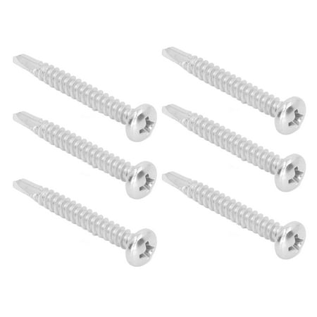 

Fyydes Fastener Hardware 50Pcs Self Drilling Screw Round Head 304 Stainless Steel Fasteners For Wood Work M4.2x32 Self Drilling Screw Kit