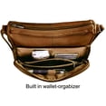 thumbnail image 3 of SILVERFEVER Medium Leather Hobo Handbag for Women  Shoulder Purse with Built-in Wallet Organizer, Genuine Leather Everyday Bag, 3 of 9