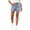 Blue, variant on BKQCNKM Womens Jeans Jeans For Women High Waisted Side Zip Straight Pipe Casual Denim Shorts Adjustable Waist Shorts Jeans Blue L