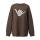 thumbnail image 3 of Blusa de manga larga suelta con cuello redondo y estampado de Halloween para mujer Pompotops FGAJ19501, 3 of 4