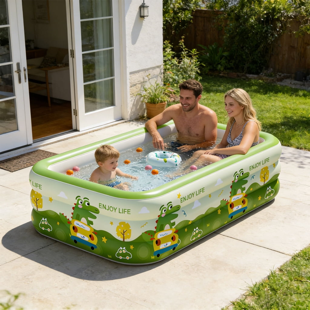 Miiottaa Generous Size Inflatable Swimming Pool With Independent Air Zones 180x56cm