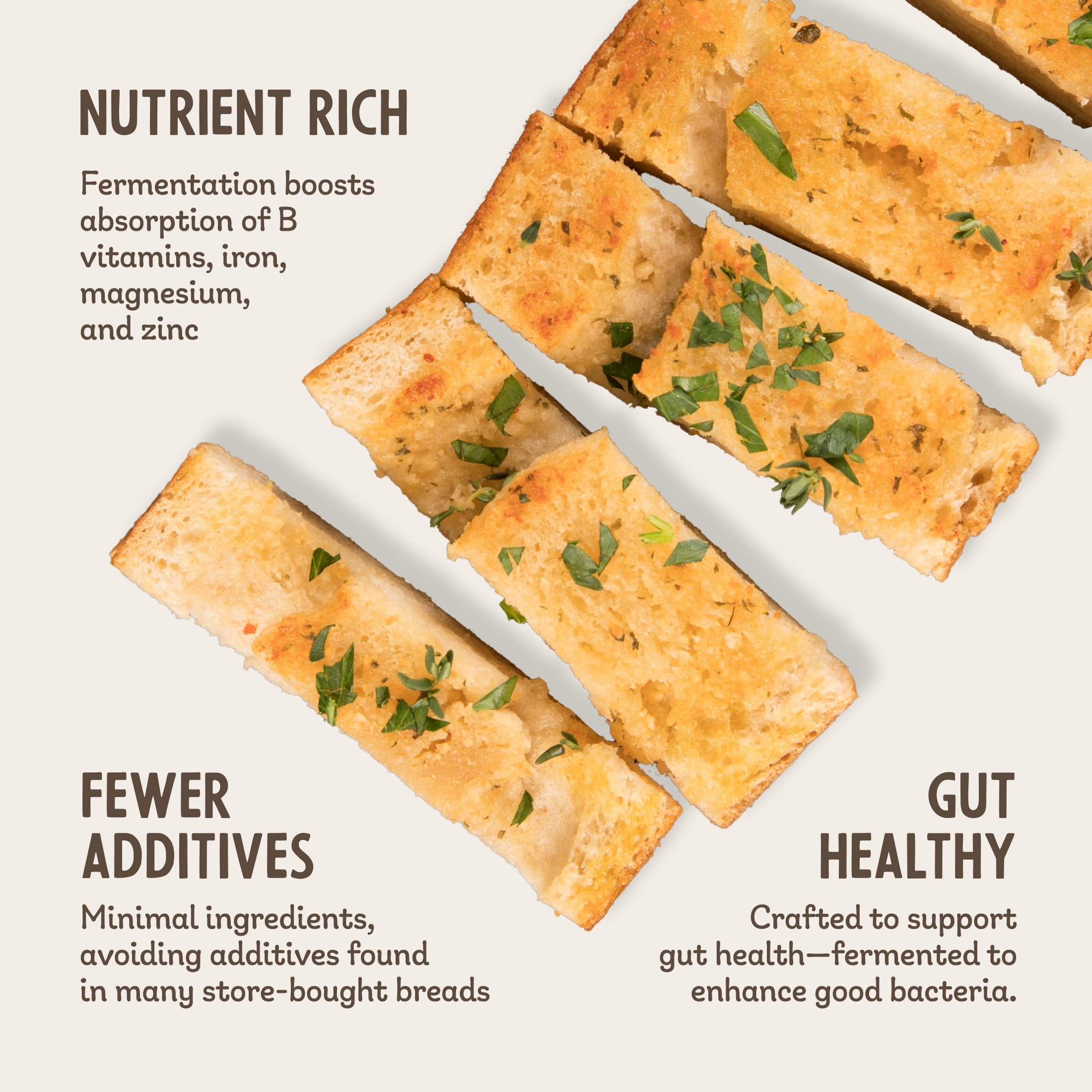 Essential Bake at Home Garlic Parmesan Bread, Certified Organic, Shelf-Stable, 16 oz, 4 Pack