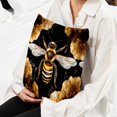 thumbnail image 6 of Honeybee Decorative Velvet Throw Pillow Covers for Chair - Set of 2, Unique Patterns, 16x16, 18x18, 20x20 Inches for Home Decor and Gifts, 6 of 6