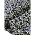 thumbnail image 6 of Unique Bargains Women's Floral Print V Neck 3/4 Sleeve Vintage A-Line Dress XS Black Purple, 6 of 6