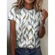 thumbnail image 2 of Camiseta informal de verano para mujer, camisetas de manga corta con estampado de flores, Tops de calle para mujer, con cuello redondo Camiseta holgada, Top, 2022, 2 of 5