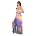 thumbnail image 3 of FORMRS Womens Long Sarong Beach Wrap Semi-Sheer Bikini Skirt Bathing Swimsuit Cover Up, Beautiful Mountain, 3 of 7